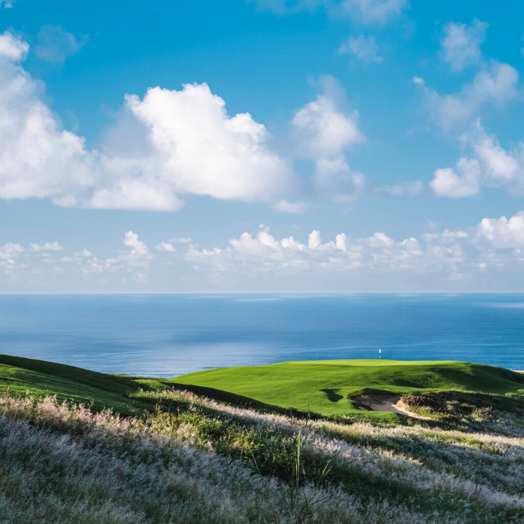 Green above the Indian Ocean