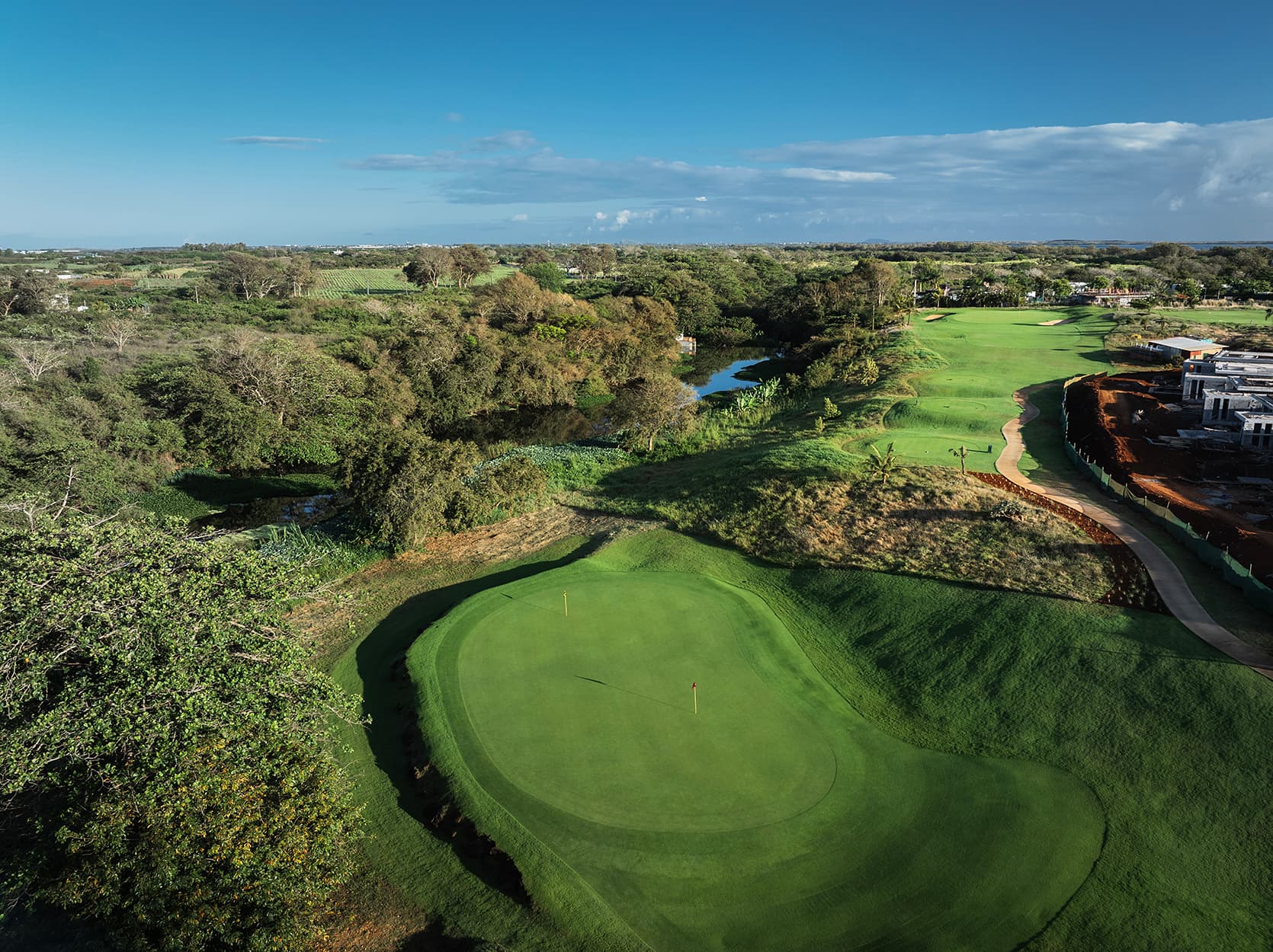 The island green at The Nine at Azuri
